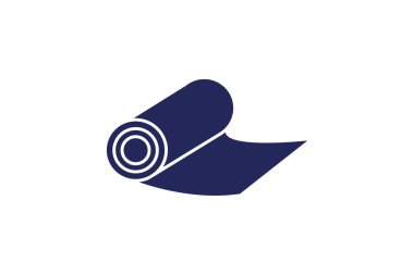 Fitness minderi, egzersiz minderi, yoga minderi, beyaz arkaplan vektör illüstrasyon pikselinde izole edilmiş ikon mükemmel