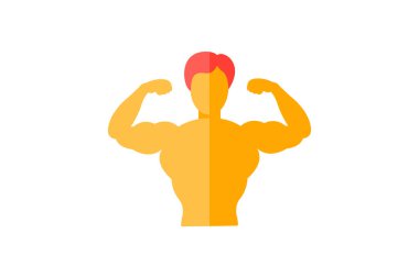 Kolları çapraz güçlü erkek.