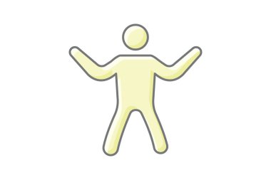 egzersiz, kardiyo, fitness, egzersiz, beyaz arkaplan vektör illüstrasyon pikselinde izole edilmiş ikon mükemmel