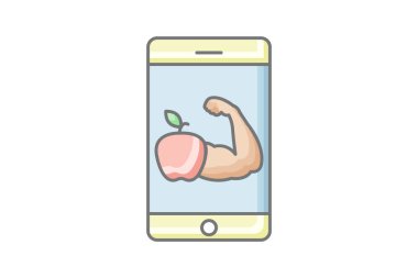 Beslenme takibi, yemek günlüğü, beyaz arkaplan vektörü resimleme üzerine izole edilmiş simge mükemmel