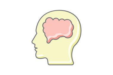 Zihinsel sağlık, duygusal sağIık, beyaz arkaplan vektörü resimleme pikselinde izole edilmiş ikon mükemmel