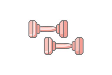  dambıllar, ağırlık kaldırma, beyaz arkaplan vektörü resimleme üzerine izole edilmiş simge mükemmel