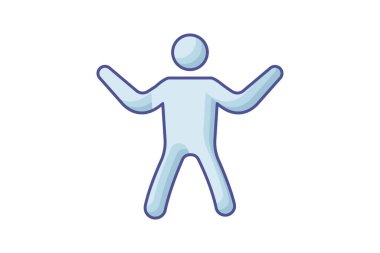 egzersiz, kardiyo, fitness, egzersiz, beyaz arkaplan vektör illüstrasyon pikselinde izole edilmiş ikon mükemmel