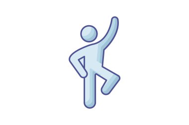  Esneklik, esneklik, hareketlilik, simge beyaz arkaplan vektörü resimleme pikselinde izole edilmiş mükemmel