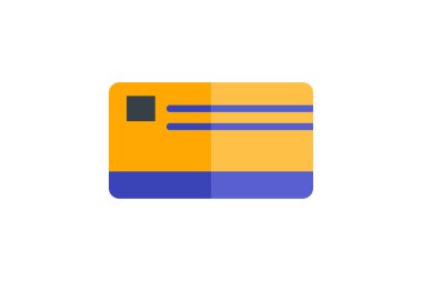 Banka Kartı düz renk simgesi, piksel mükemmel simge