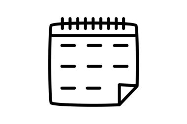 Takvim, Zamanlama illüstrasyonu, Takvim uygulaması, satır simgesi, dış hat simgesi, piksel mükemmel simge