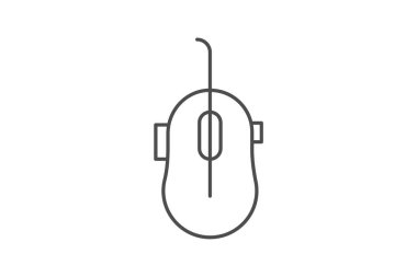 Fare, Fare imleci Simgesi Beyaz arkaplan vektörü resimleme pixel perfe