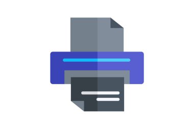 Yazıcı düz renk simgesi, piksel mükemmel simge