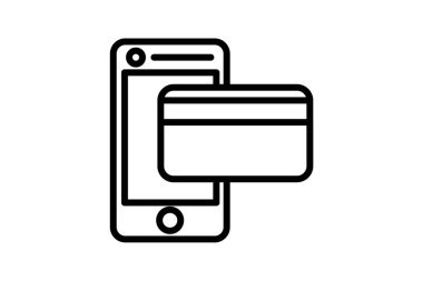 Çevrimiçi Ödeme, Dijital Aktarımlar, Ödeme Simgesi, satır simgesi, özet simgesi, piksel mükemmel simge