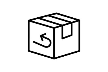 E-ticaret Dönüşleri, Çevrimiçi Alışveriş, satır simgesi, dış hat simgesi, piksel mükemmel simge