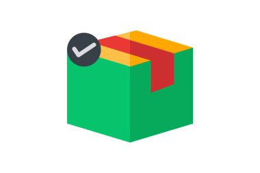 Paket, Paket Simgesi, düz renk simgesi, piksel mükemmel simge