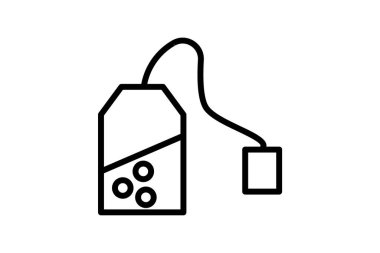 Tea Bag Simgesi, Dik Mükemmellik, Lezzet Enfüzyonları, çizgi simgesi, dış hat simgesi, piksel mükemmel simge