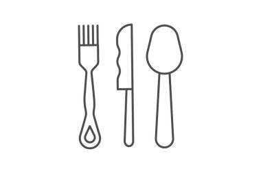 CutleryCraft, Culinary EssentialsRoge, Chicating ToolsIcon, ince çizgi simgesi, gri dış hat simgesi, piksel mükemmel simge