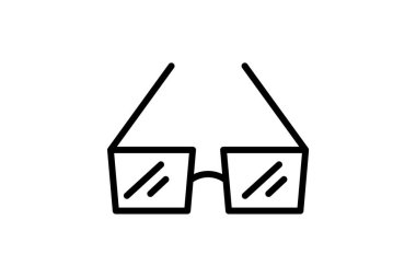 Gözlük, göz giysisi, moda, gözlük, çizgi simgesi, dış hat simgesi, piksel mükemmel simge