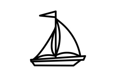 Yat Simgeleri, Lüks Denizcilik Sembolleri, çizgi simgesi, dış hat simgesi, piksel mükemmel simge