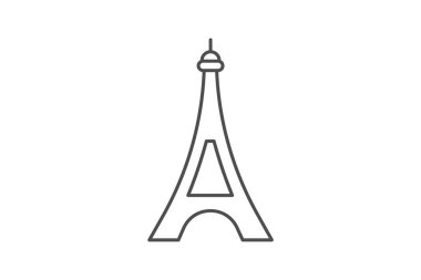 Eyfel Kulesi Simgesi, Paris, Landmark, Mimarlık, Fransa, ince çizgi simgesi, gri dış hat simgesi, mükemmel simge
