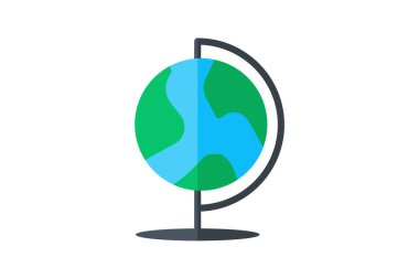 Globe Icon, World View Symbols, International Exploration Amblems düz renk simgesi, piksel mükemmel simge