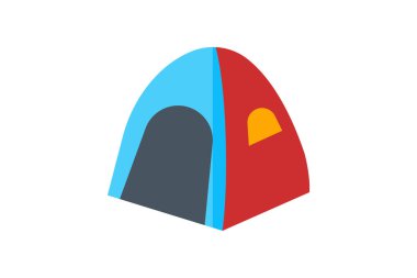 Kamp Simgeleri düz renk simgesi, piksel mükemmel simge