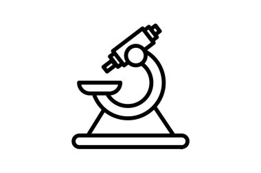 Mikroskop, Mikrobiyoloji, Laboratuvar Ekipmanları, çizgi simgesi, dış hat simgesi, piksel mükemmel simge