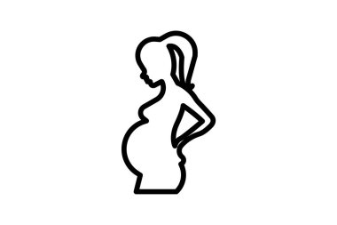 Hamilelik, Bebek Çarpması, Annelik Sağlığı, çizgi simgesi, dış hat simgesi, piksel mükemmel simge