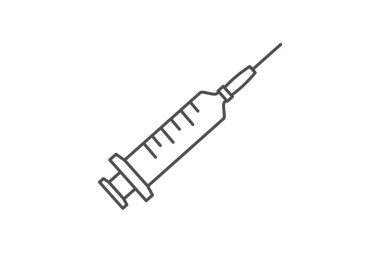 Enjeksiyon, Tıbbi İşlem, Aşı, Bağışıklık Sistemi, İnce Çizgi Simgesi, Gri Çizgi Simgesi, Piksel Mükemmel Simge