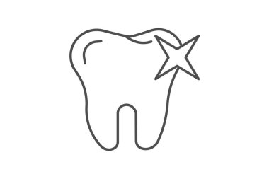 Diş, Diş Kliniği, Ortodonti, Diş Simgesi İnce Çizgi Simgesi, Gri Çizgi Simgesi, Piksel Mükemmel Simge