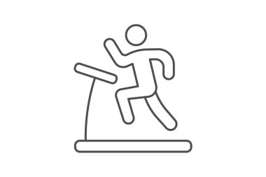 Egzersiz, egzersiz rutini, spor, spor, spor, ince çizgi simgesi, gri dış hat simgesi, piksel mükemmel simge