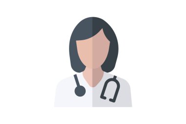 Doktor, Sağlık Profesyoneli, Doktor, Düz renk simgesi, Piksel mükemmel simge