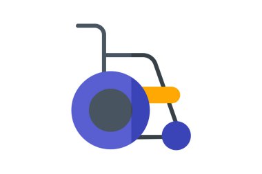 Tekerlekli sandalye, Engelli Erişim, Tekerlekli sandalye Kullanıcı düz renk simgesi, piksel mükemmel simge