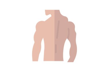 Kas Anatomisi düz renk simgesi, piksel mükemmel simge