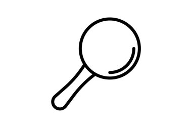 Büyüteç, optik araç, el lensi, çizgi simgesi, dış hat simgesi, piksel mükemmel simge