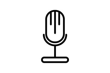 Mikrofon, ses aygıtı, kayıt ekipmanları, satır simgesi, dış hat simgesi, piksel mükemmel simge