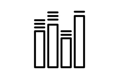 Müzik barı, Müzikal Su Çukuru, Satır Simgesi, Taslak simgesi, vektör simgesi, piksel mükemmel simge