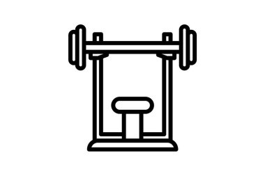 Halter simgesi, halter sembolü, jimnastik ekipmanı simgesi simgesi simgesi, dış hat simgesi, vektör simgesi, piksel mükemmel simge