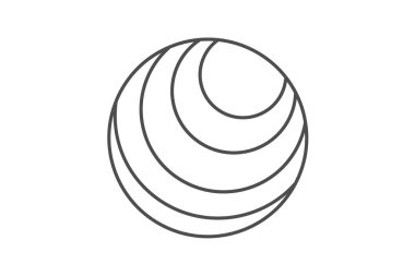 Egzersiz Topu, İstikrar Topu, YogaBall, Çalışma Küresi, İnce çizgi simgesi, Gri dış hat simgesi, Piksel mükemmel simge