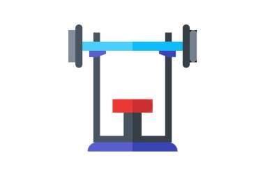 Halter simgesi, halter sembolü, spor aletleri sembolü düz renk simgesi, piksel mükemmel simge