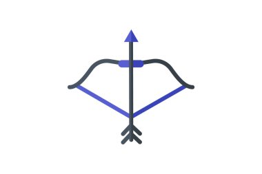 Okçuluk, Hedefleme, Okçuluk, Okçuluk, Hassas Spor düz renk ikonu, piksel mükemmel simge