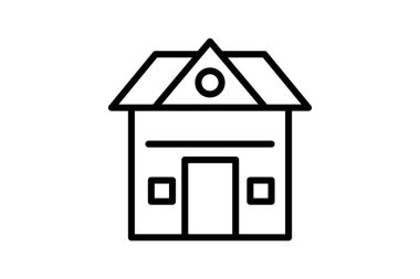 Ev, ComfortableAbode, Cozyresice, Family Home, DreamHouse, Line Icon, Outline simgesi, vektör simgesi, piksel mükemmel simge