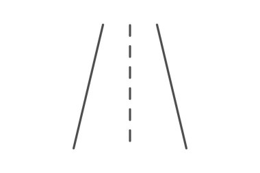 Highway, Freeway, Express Lane, ince çizgi simgesi, gri dış hat simgesi, piksel mükemmel simge