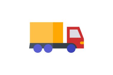 Kamyon, Ulaşım, Ağır görev, Kargo Taşıyıcı, düz renk simgesi, piksel mükemmel simge