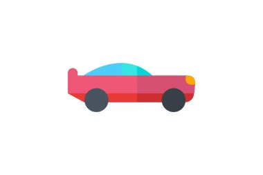 Üstü açık araç, üstü açık araba, üstü açık araba, düz renk simgesi, piksel mükemmel simge