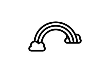 Gökkuşağının Görkemi, Doğal Fenomen, Optik İllüzyon, Çizgi Simgesi, Çizgi Simgesi, Çizgi Simgesi, Vektör Simgesi, Piksel Mükemmel Simge