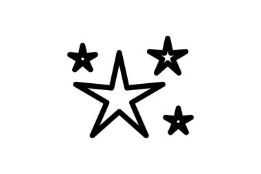 Yıldızlar, yıldız kümeleri, Kozmik aydınlatma, Astral fenomen, Çizgi Simgesi, Çizgi Simgesi, Çizgi simgesi, vektör simgesi, piksel mükemmel simge