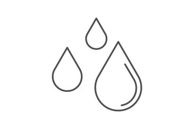 Yağmur, hava, ferahlatıcı, ince çizgi simgesi, gri dış hat simgesi, piksel mükemmel simge