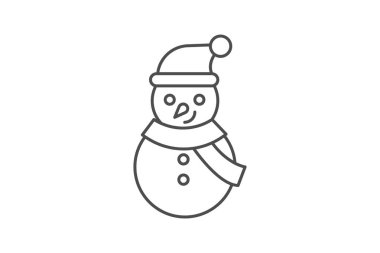 Kardan adam, Kış, Buz, Oyuncu, ince çizgi simgesi, gri dış hat simgesi, piksel mükemmel simge