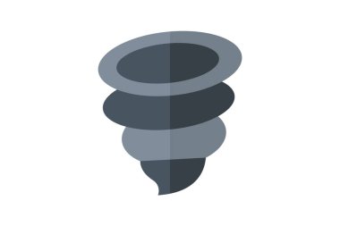 Tornado, Kasırga, Kasırga, düz renk simgesi, piksel mükemmel simge