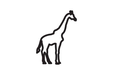 Zürafa, Vahşi Yaşam, Uzun Memeliler, Çizgi Simgesi, Taslak simgesi, vektör simgesi, piksel mükemmel simge