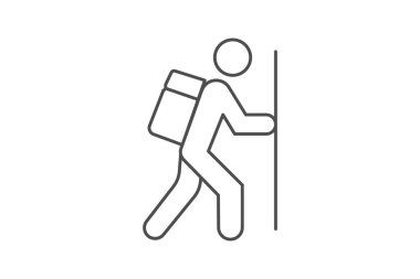 Yürüyüş, Trekking, Açık Hava Macerası, ince çizgi simgesi, gri dış hat simgesi, piksel mükemmel simge