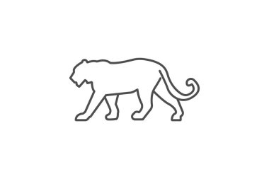 Aslan, Büyük Kedi, Vahşi Yaşam, beyaz arkaplan vektör illüstrasyon pikseli mükemmel