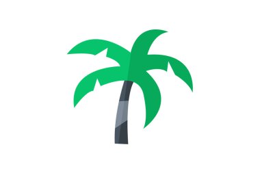 Palmiye ağacı, palmiyeler, tropikal ağaçlar, düz renk ikonu, piksel mükemmel simge